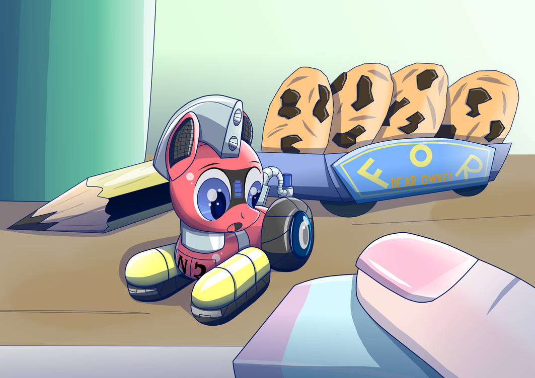 The miniature helper by TrackheadTheRoboPony on DeviantArt