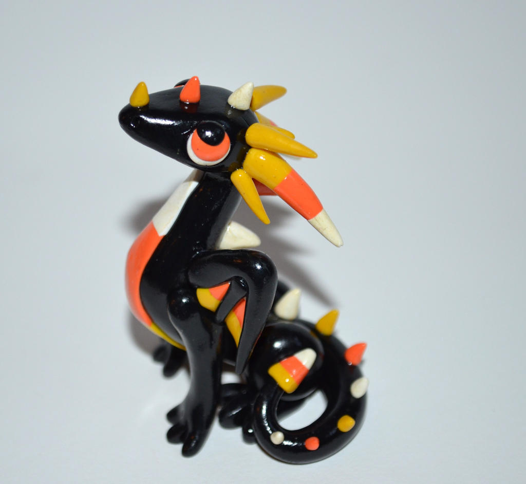 Candy Corn Dragon Sculpture