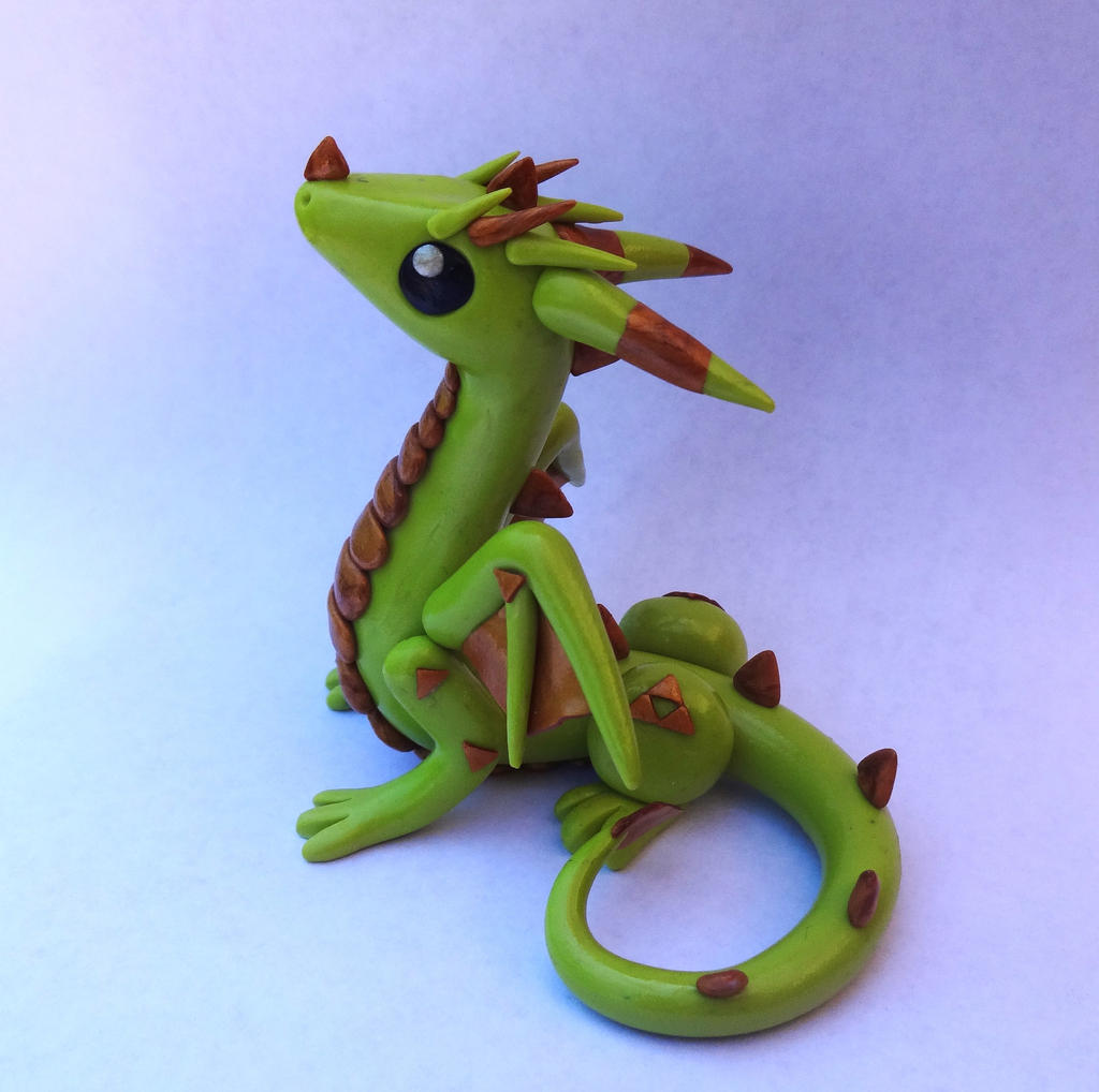 Green and Gold Dragon Sculpture