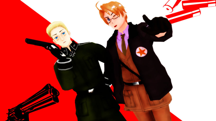 MMD ~Gun Vs Finger Gun~ by hetalia777777 on DeviantArt