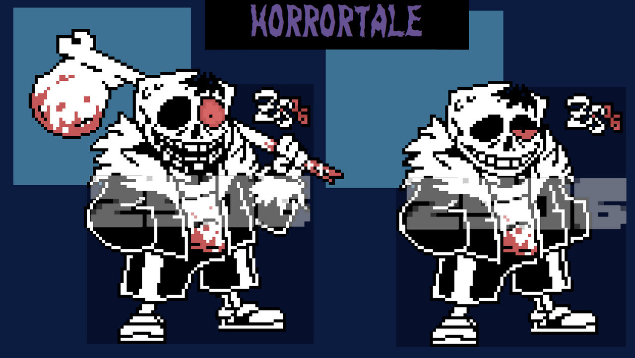 Horror!Sans Sprite (Horrortale) by NateT-G  Undertale pixel art, Horror  sans, Anime pixel art
