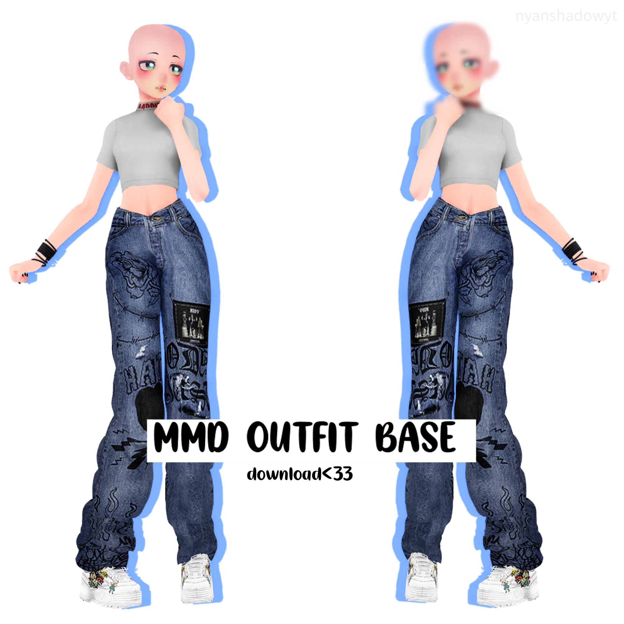 mmd outfit base ! download up! by NyanShadowYT on DeviantArt
