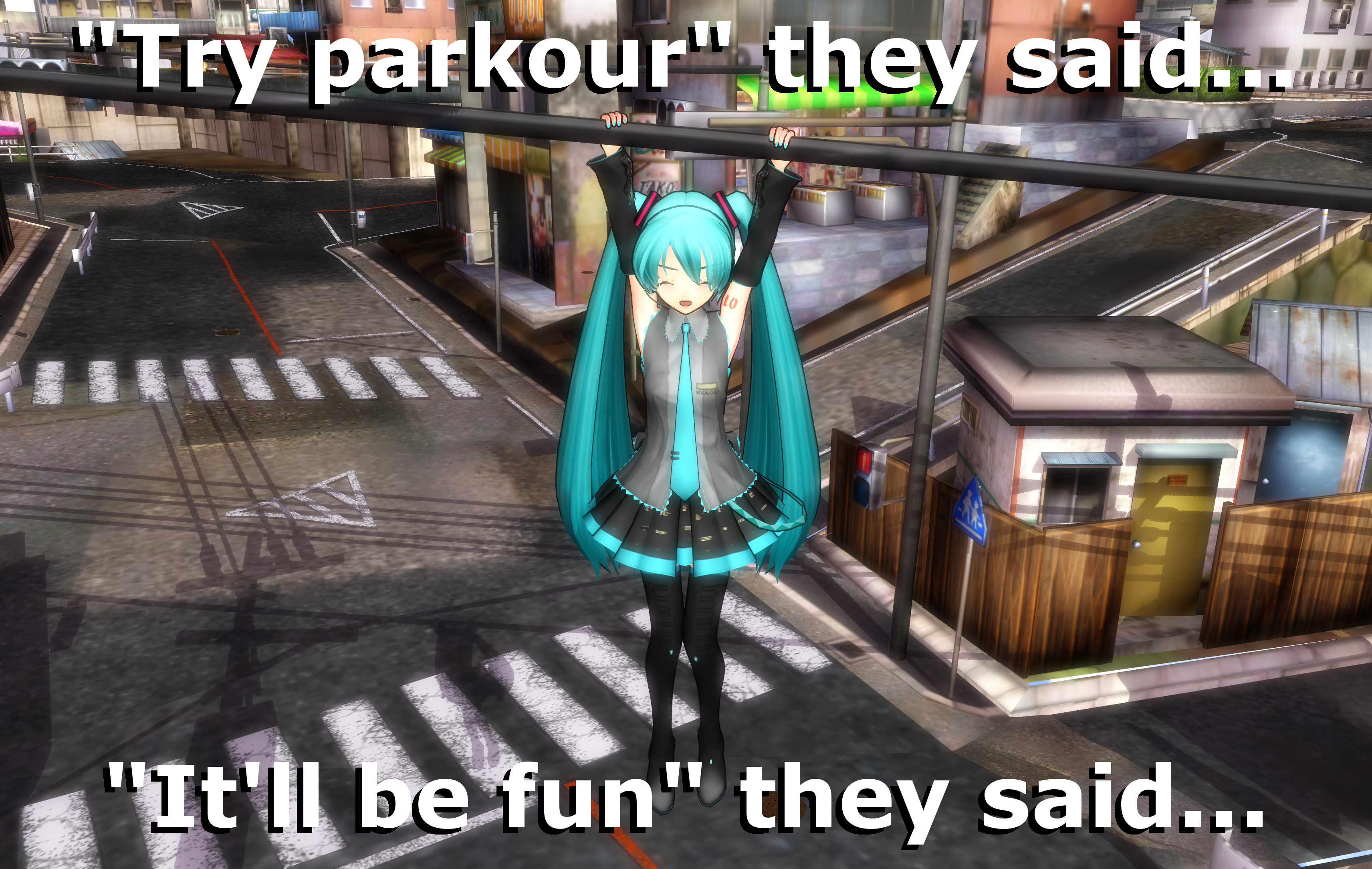 .:MMD:. Miku's Failed Parkour