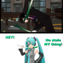 .:MMD:. Miku's Reaction to RWBY 'Food Fight' Scene