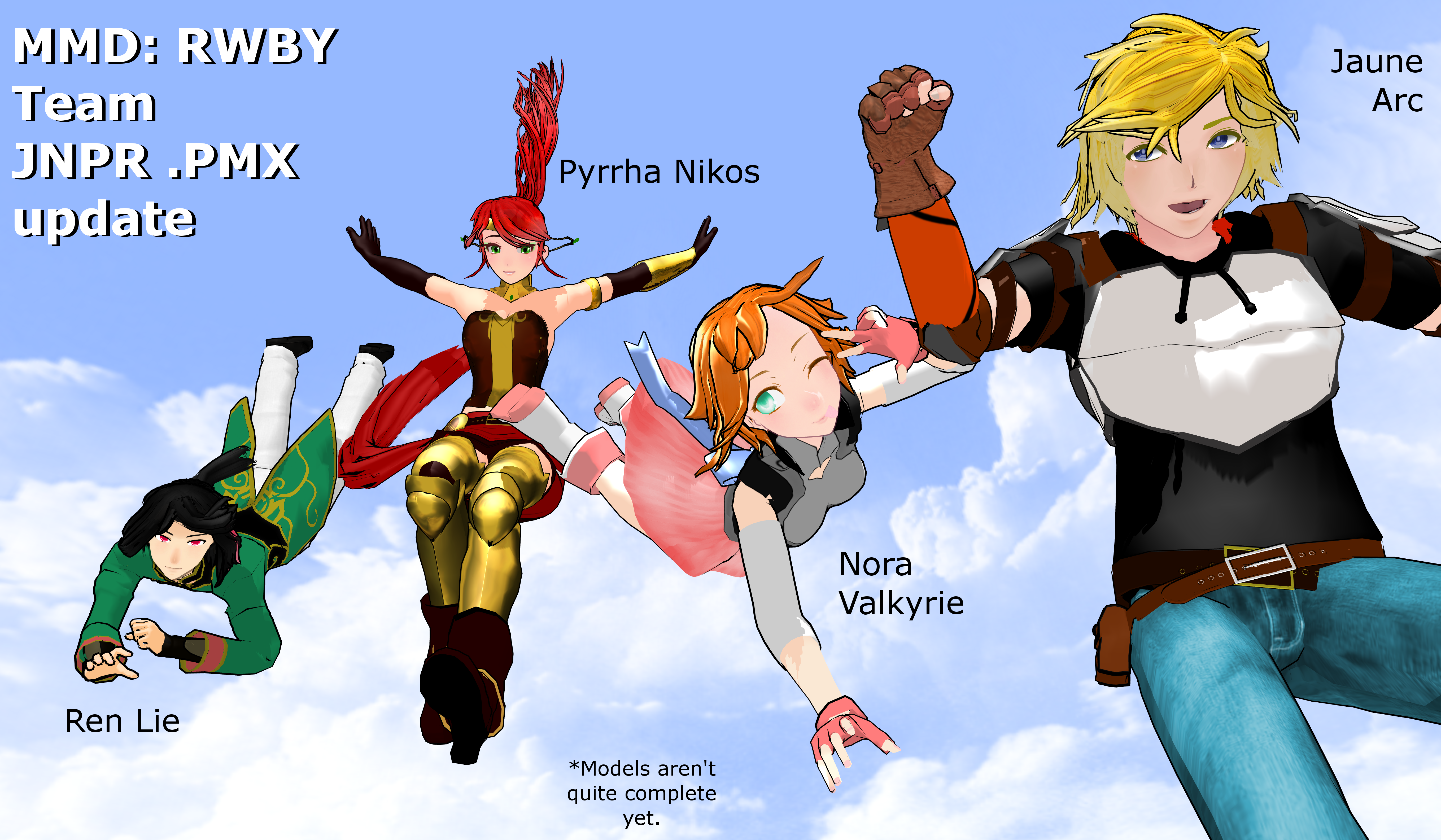 .:MMD:. RWBY Team JNPR PMX updates -Almost done-