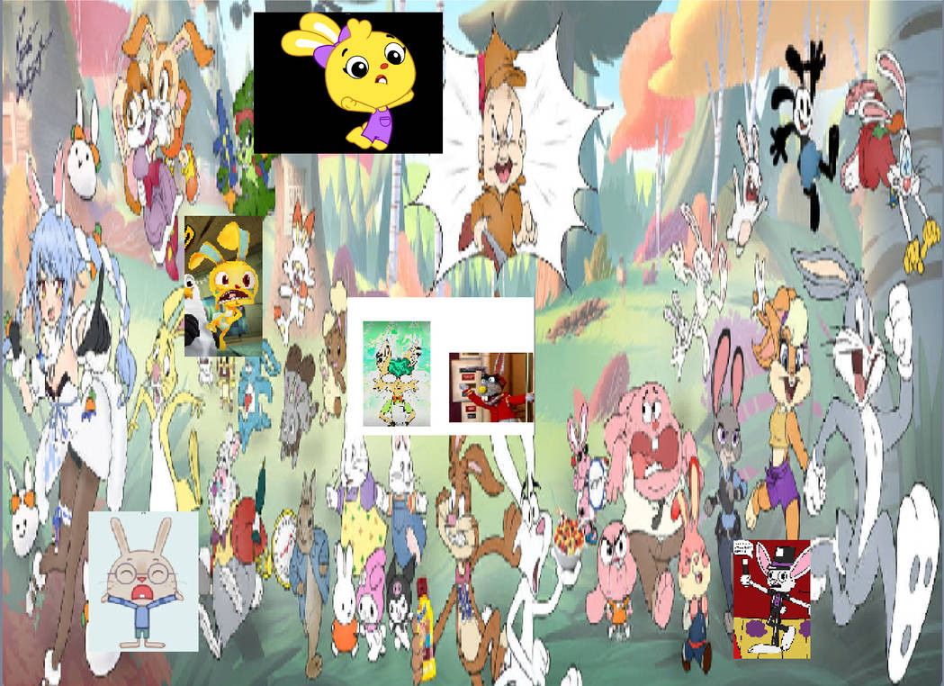 Rabbit Season but I added more characters by PloryandYoopfan2 on DeviantArt
