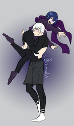 Kaneki carrying Ayato