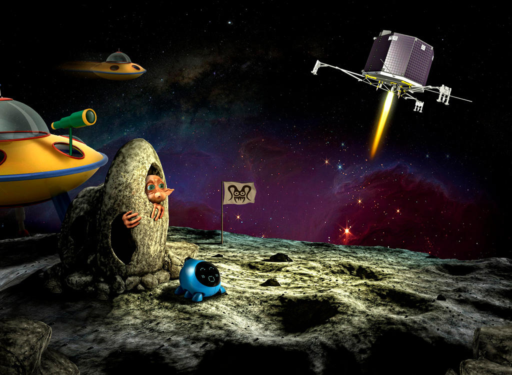 Philae lander by funkwood on DeviantArt
