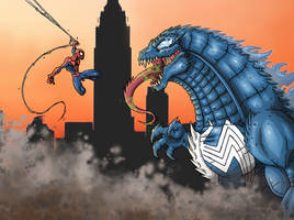 Spider-Man Vs Venom-Zilla