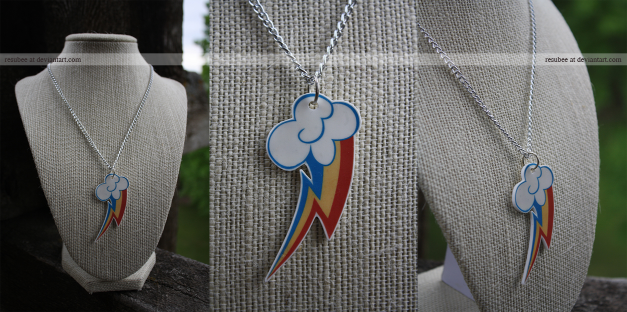 mlp: rainbow dash necklace