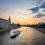 Sundown on Moscow River