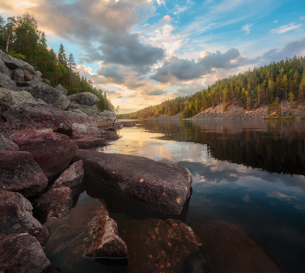 At the edge of evening