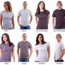 T-shirt Free mockup templates (multicolors)