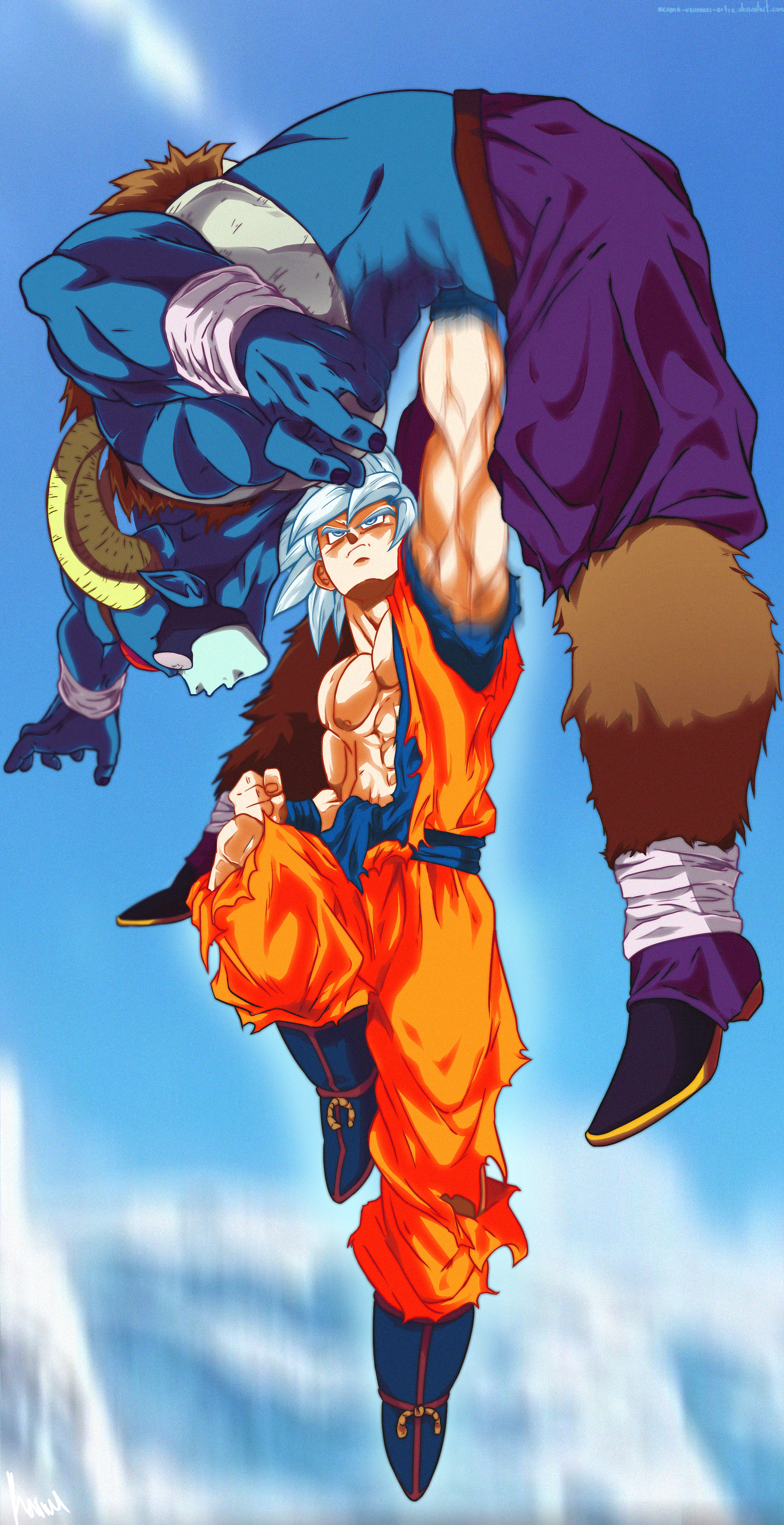 Moro humiliates Goku in Chapter 60 by KameArtZ on DeviantArt