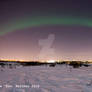 Rainbow Northern Light over Reykjavik