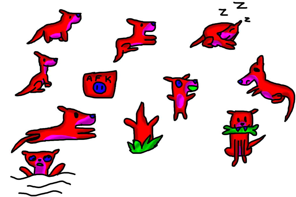 Derpy wolves pose set FREE by That-One-Doge on DeviantArt