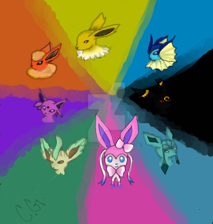 Eeveelutions by charlottethenerd on DeviantArt