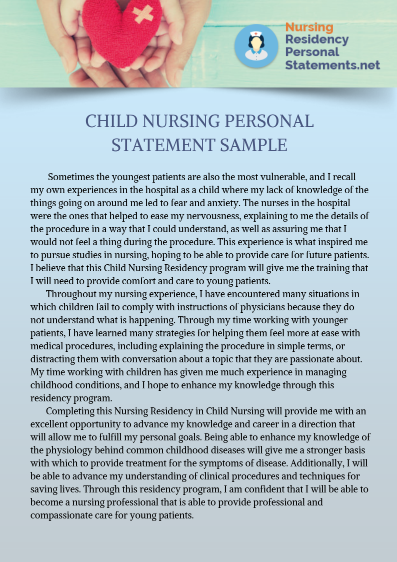 ucas personal statement examples child nursing