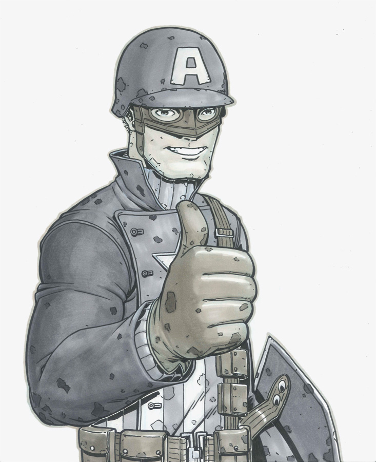 WWII Cap thumbs up