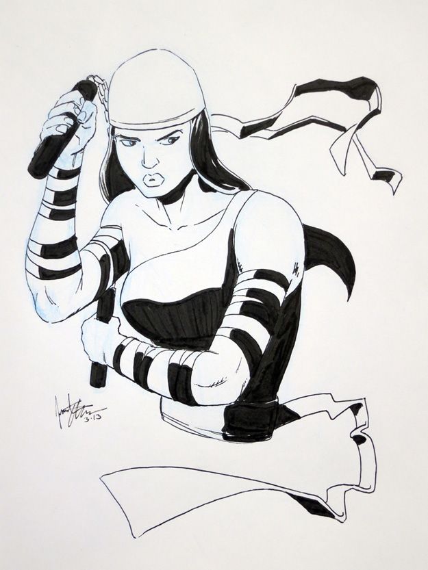 Elektra with nunchucks - ECCC 2013