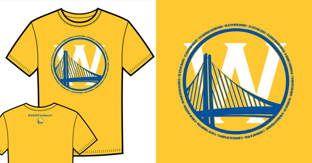 Warriors T-Shirt Idea - Bridge and W (Yellow)