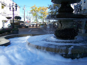 Who put soap in the fountain?