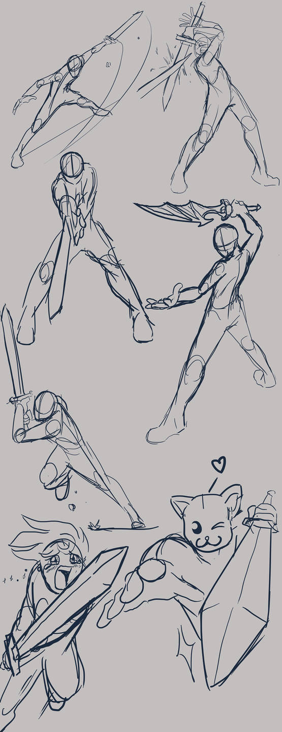 picture Female Action Poses Sword dynamic sword poses by master sweez on