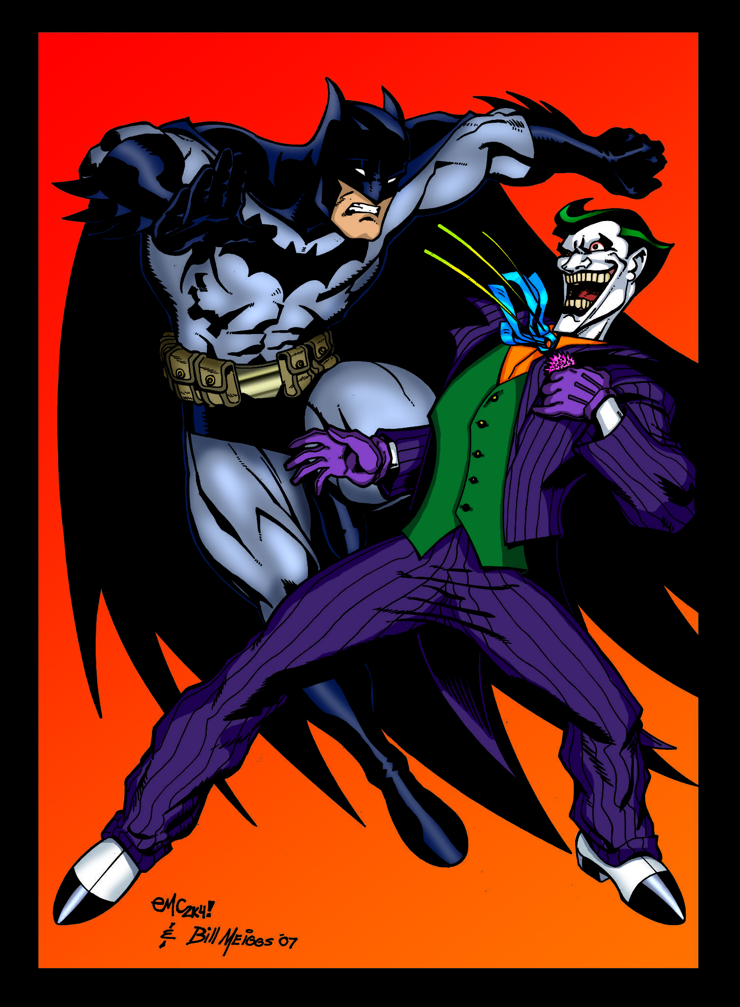 Batman VS The Joker colored