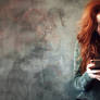 Red Haired Woman and Cell Phone