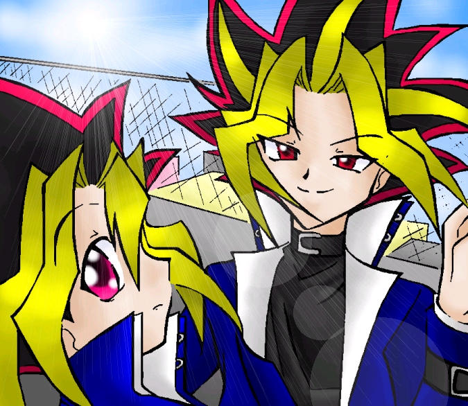 Yu Gui Collab Collab-Yugi and Atem(pikachan) by ryo-hakkai-fans on DeviantArt