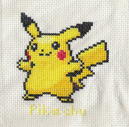 Cross stitch Yellow's Pikachu by Miloceane on DeviantArt