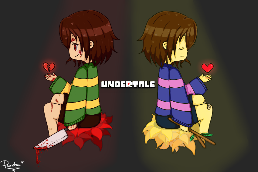 Fan Art Undertale Frisk And Chara By Nerdyypandaa On Deviantart