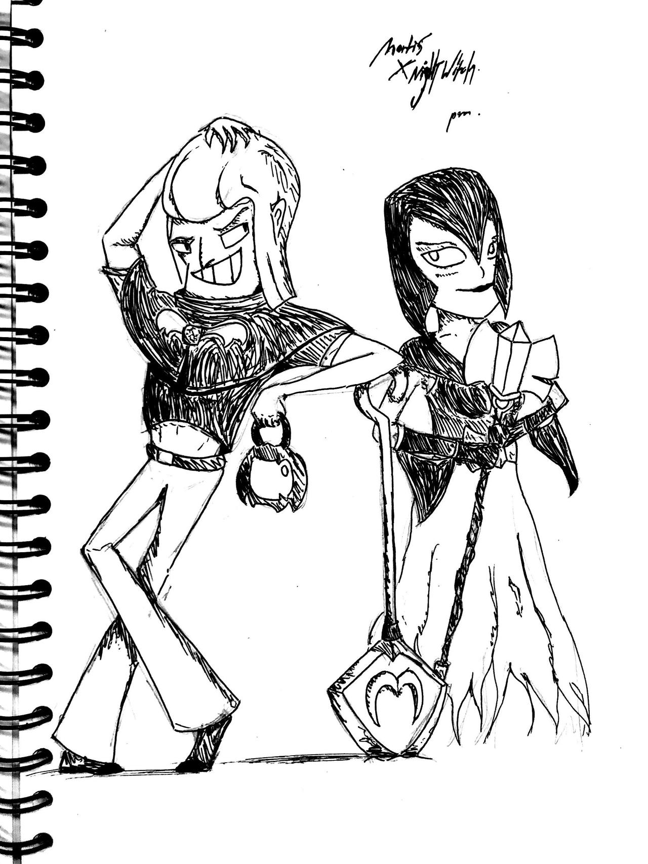 Mortis X Night Witch By Pm2983 On Deviantart - brawl stars night witch mortis drawing