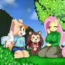 Cream,Sable and Fluttershy...