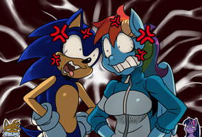 Sonic vs Rainbow Dash...