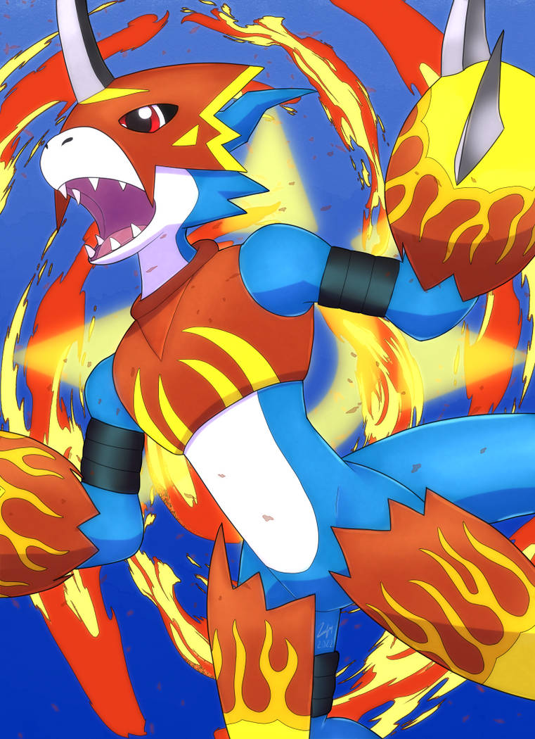 Flamedron Flamedramon TCG Sleeve by ElVandalinq on DeviantArt