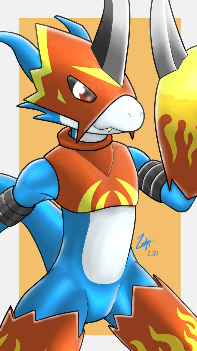 Flamedron Flamedramon by ElVandalinq on DeviantArt