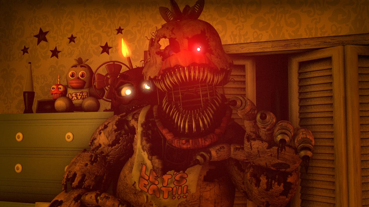 FNAF/SFM] Nightmare Chica Jumpscare In BedRoom by Spring-o-bonnie on  DeviantArt