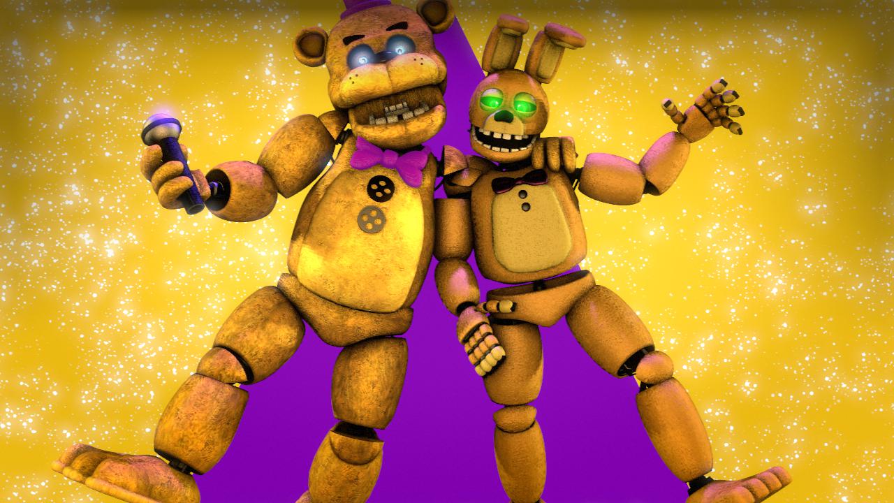 Fredbear and Springbonnie (Classic) by michaelsegura on DeviantArt