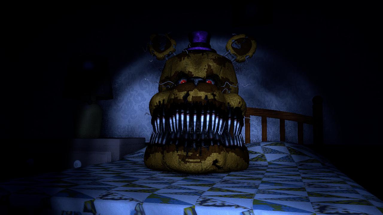 SFM Fnaf 4) Nightmare Fredbear on bed v1 by xXMrTrapXx on DeviantArt