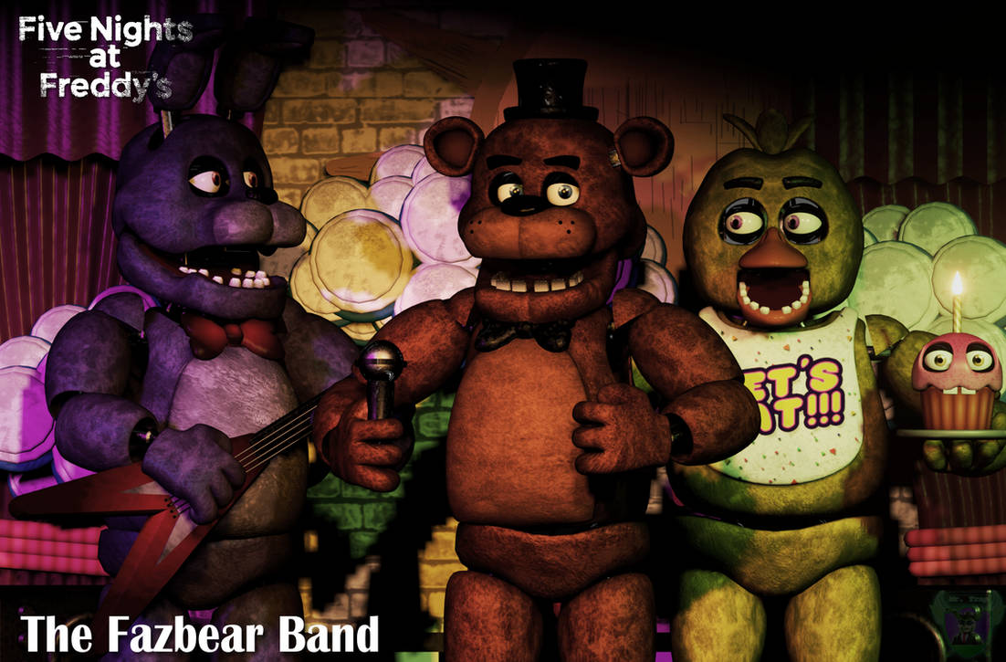 My FNAF 1 posters I made in Blender and Photoshop. : r