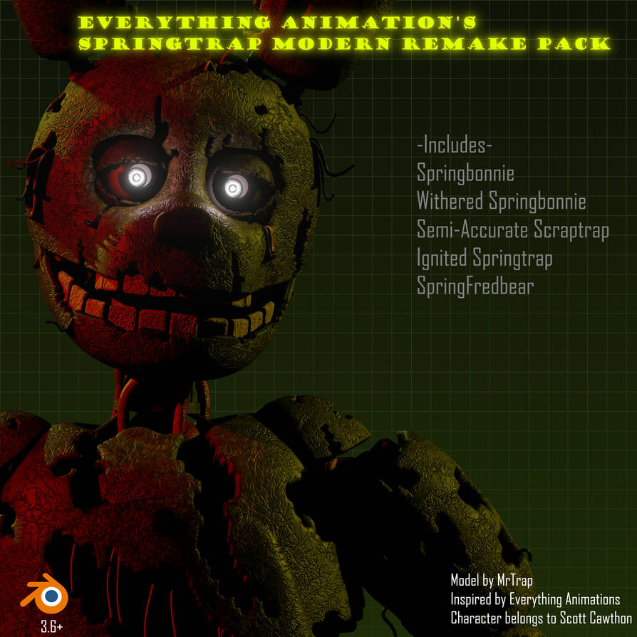 Tfc Springtrap Ea Springtrap And Remake Ea Springtrap by Lolbitie on DeviantArt