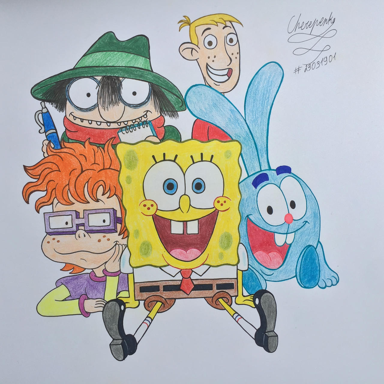 Colleague, Ron, Chuckie, SpongeBob, and Pogo by cherepenkota on DeviantArt