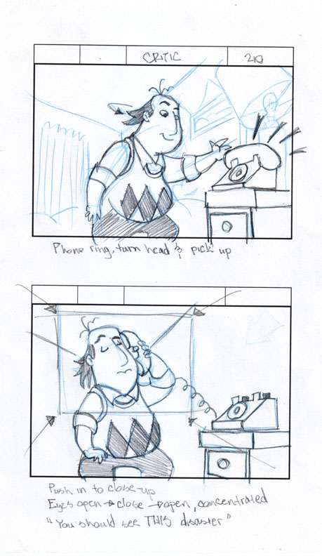 Storyboards-The Critic cont.