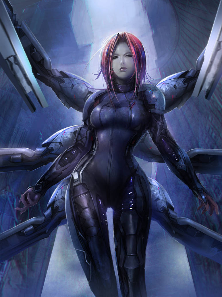 The girl with spider device. by matgyro