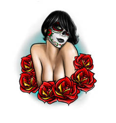 day of the dead pin up