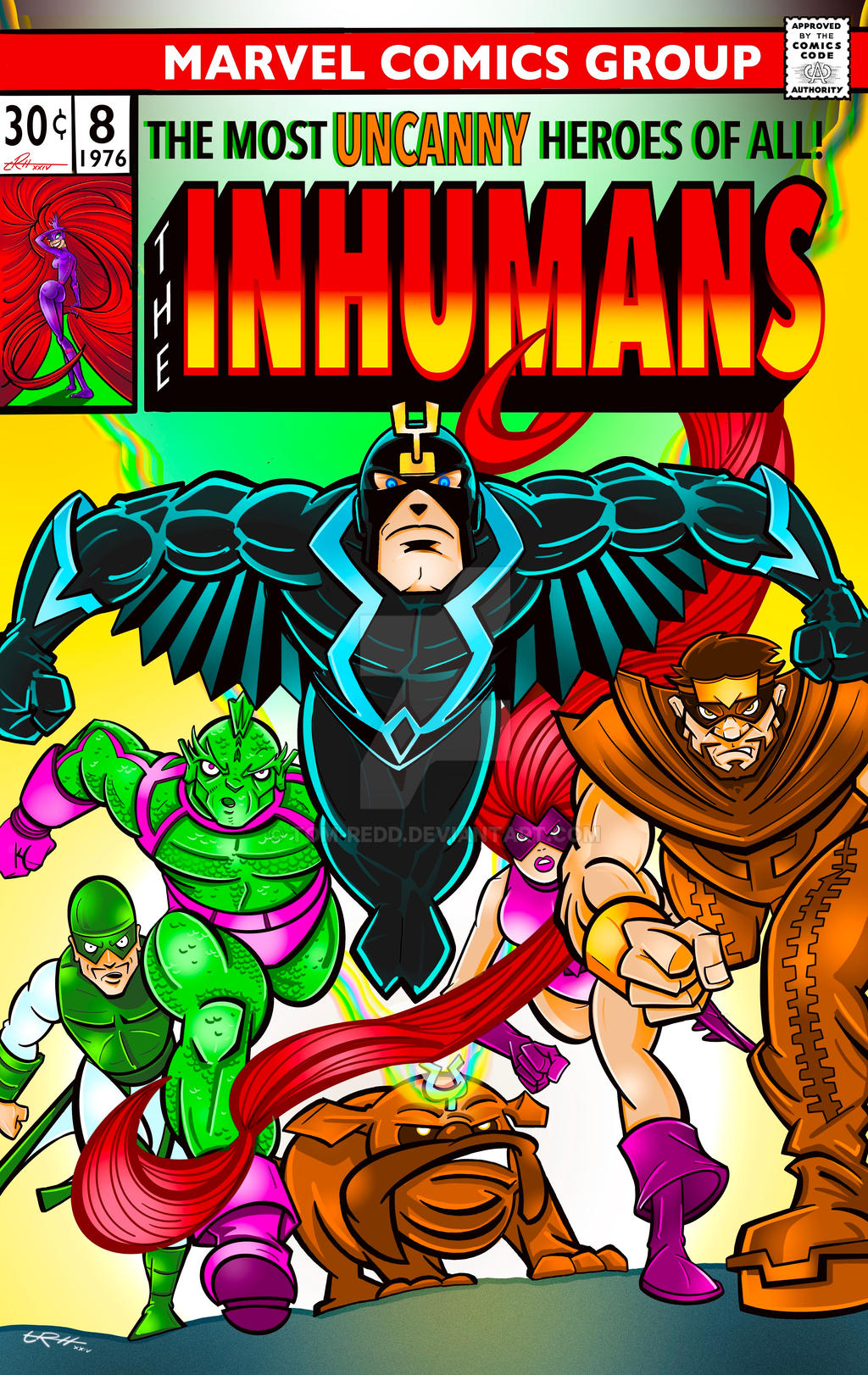 INHUMANS 8 cover re-tRedd