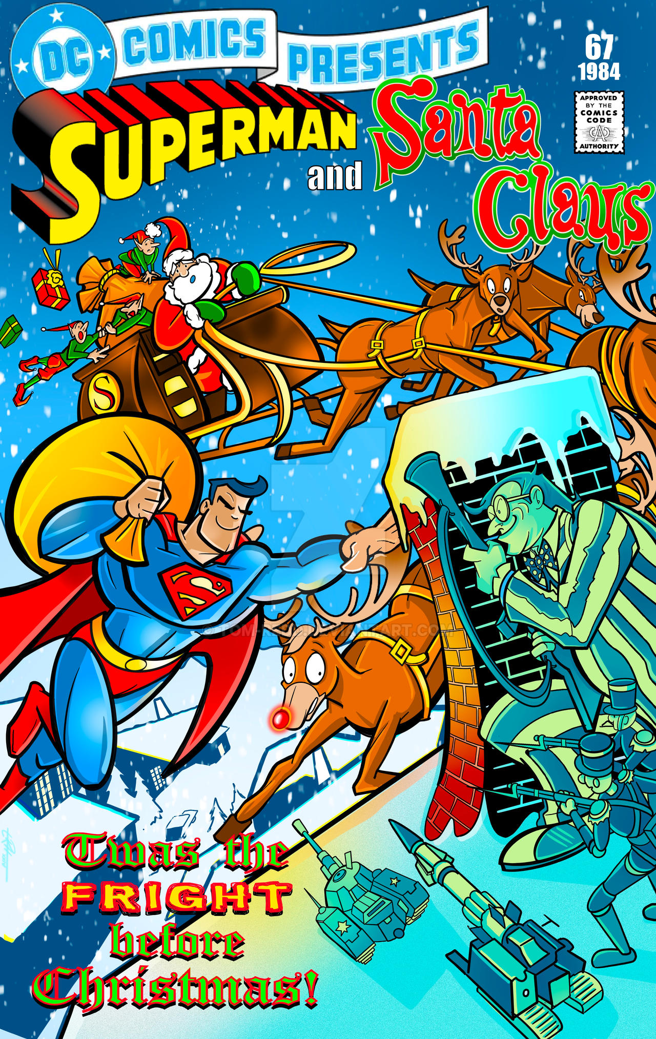 SUPERMAN and SANTA CLAUSE cover REtRedd DCP67