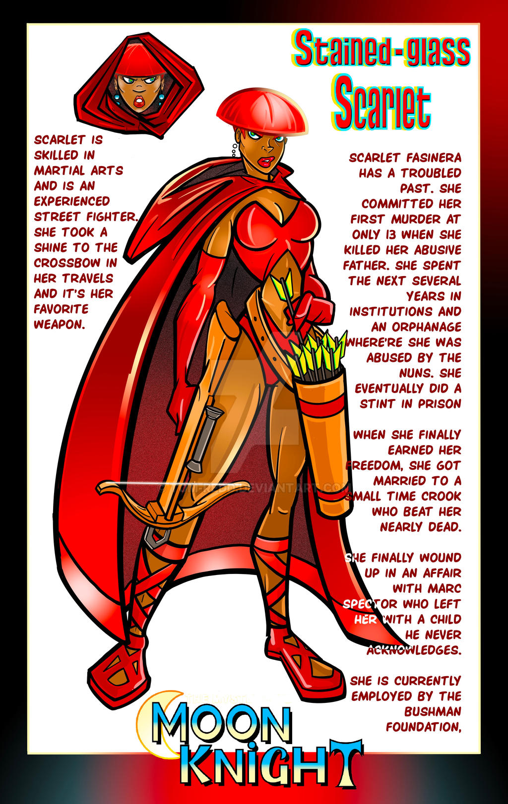 MOON KNIGHT reimagined- Stained Glass Scarlet