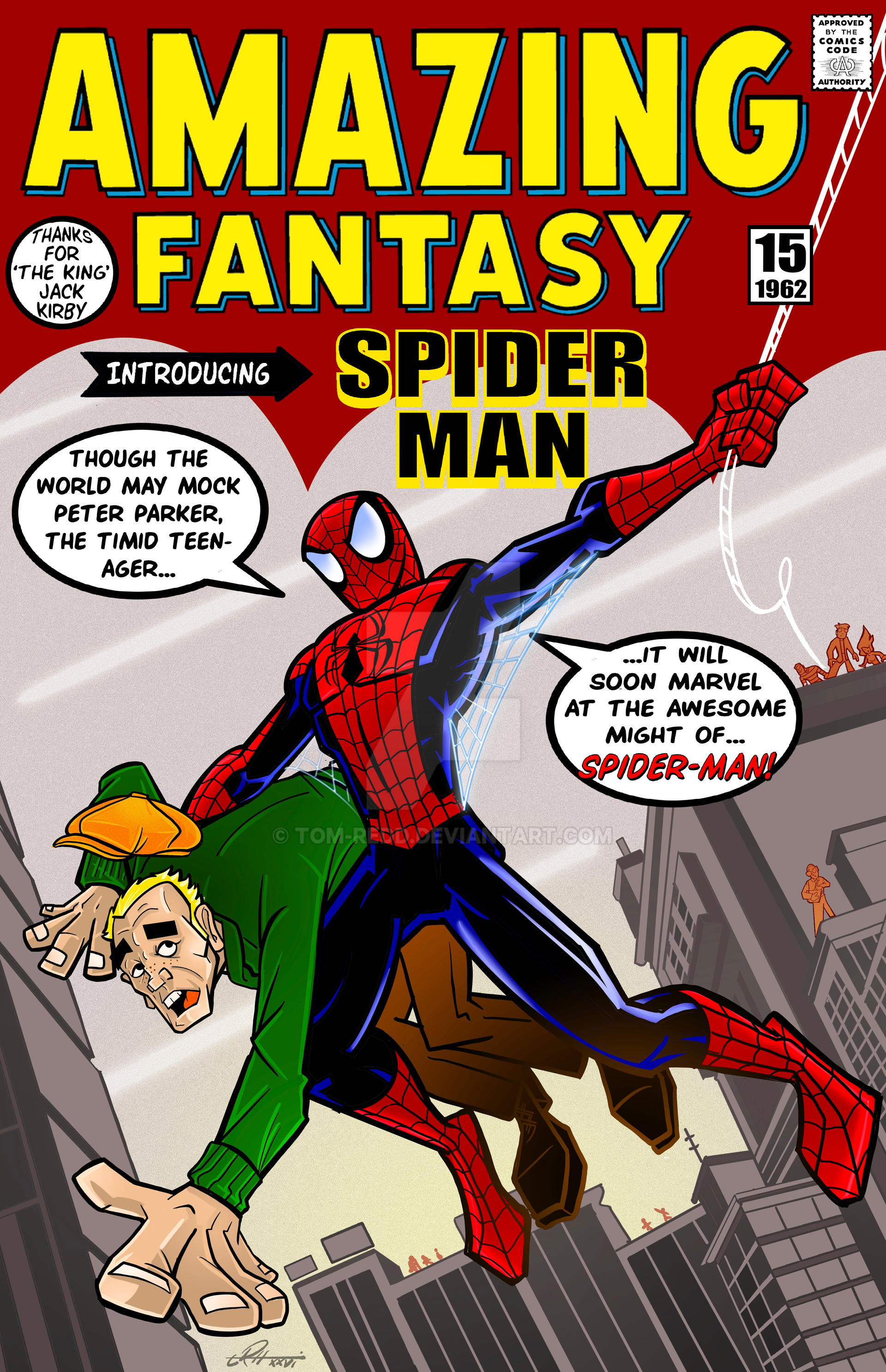 Amazing Fantasy 15 cover REtRedd SpiderMan